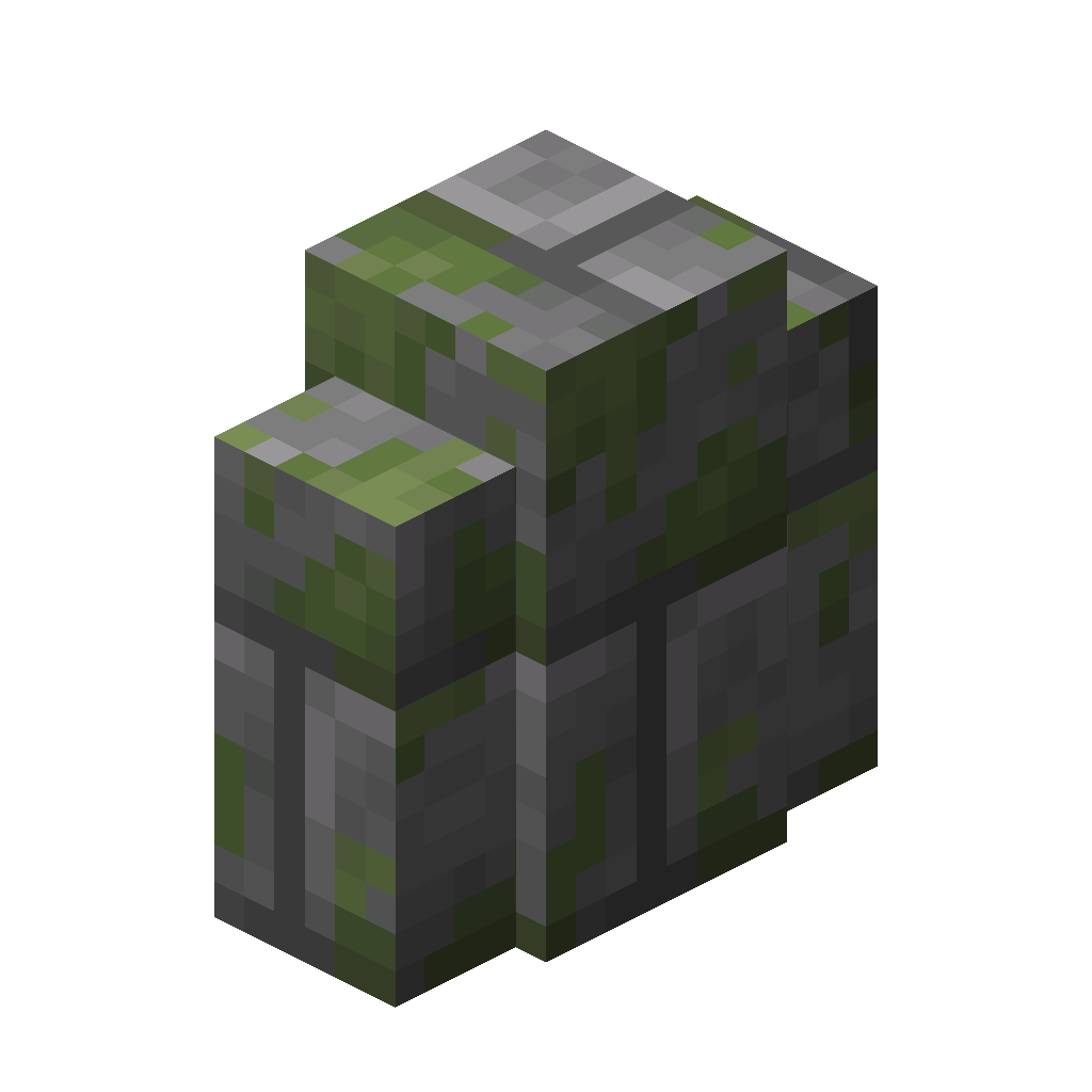 Mossy Stone Brick Wall