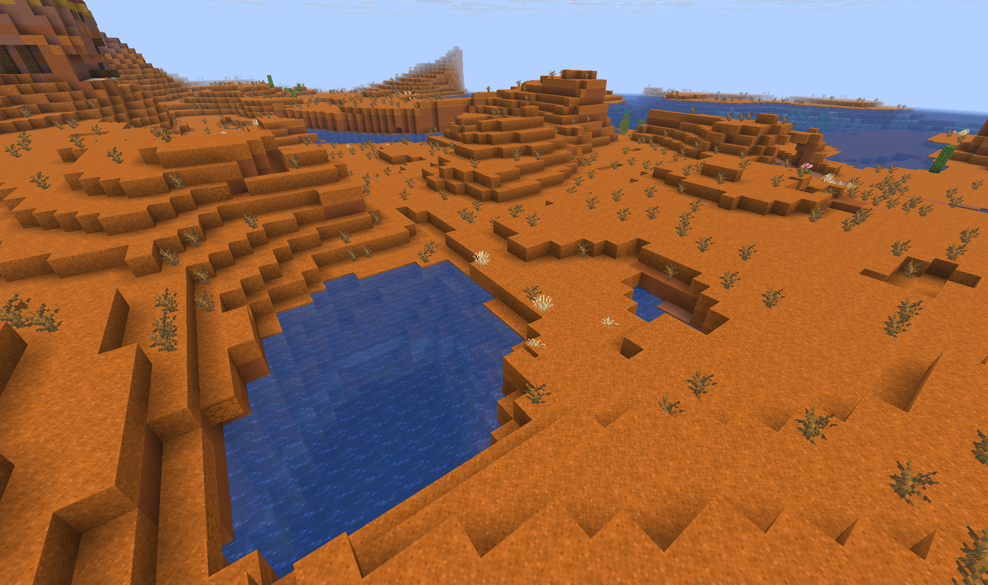 Badlands Water Features - Rare water sources and lava pools in canyons